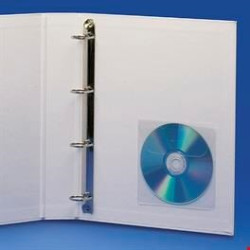 Kieszeń samoprzylepna na CD z klapką i zamknięciem.