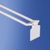 Etykieta na hak podwójny plastikowy lub metalowy pod naklejkę, drut Ø 4 mm