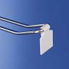 Etykieta na hak podwójny plastikowy lub metalowy pod naklejkę, drut Ø 5,6 - 5,7 mm