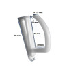 Rectangular-shaped handle