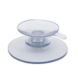 Two-sided suction cup Ø 75 mm fixed with suction cup Ø 50 mm